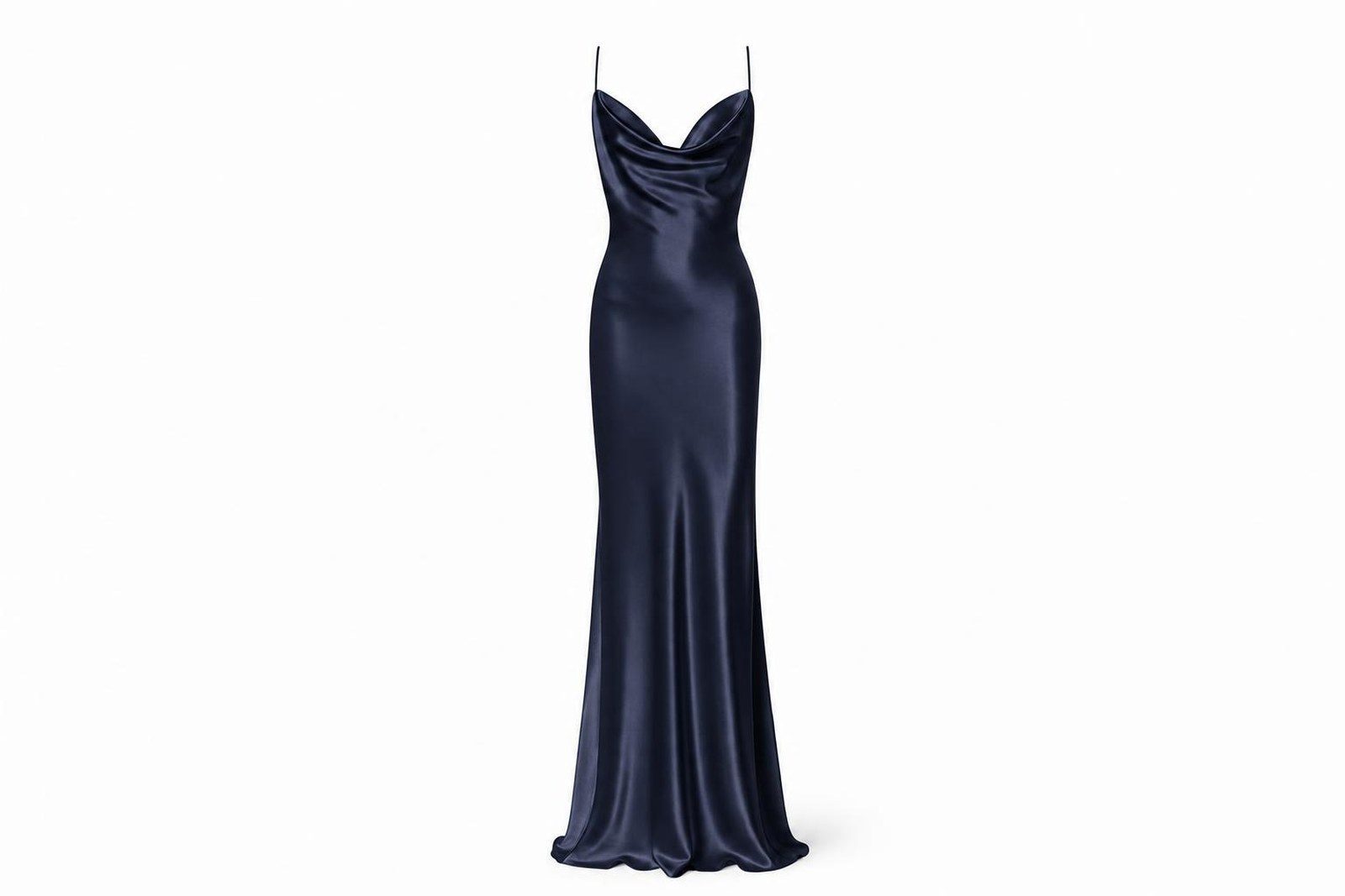 The dress in midnight navy