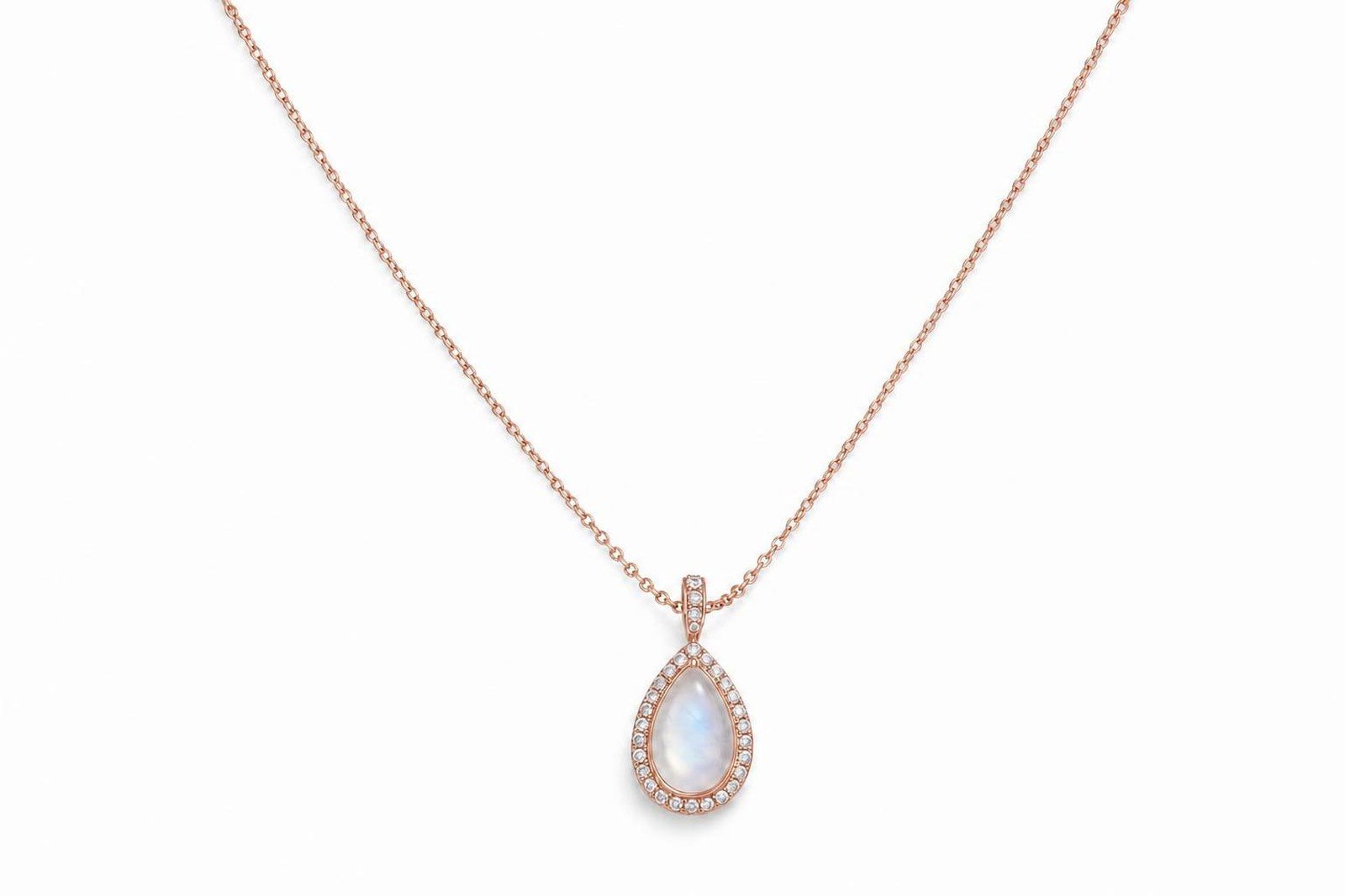 The pendant in rose gold