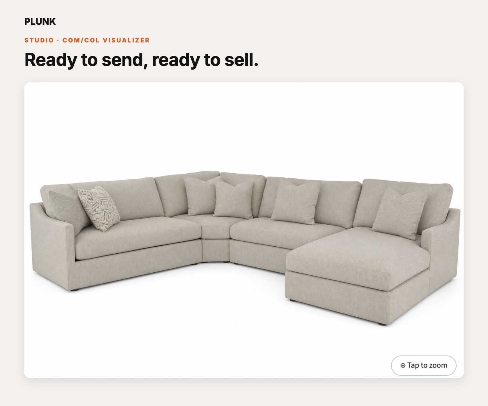 The visualized combination, ready to send